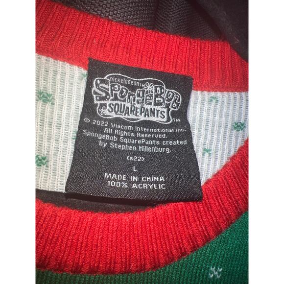Ugly Christmas Sweater Xmas Size Large Spongebob - Picture 2 of 3